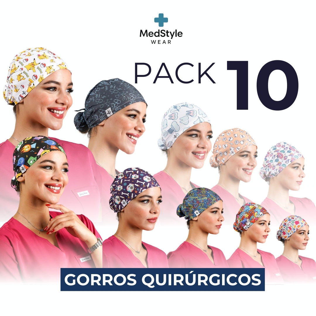 Pack 10 Gorras Médicas - Mujer