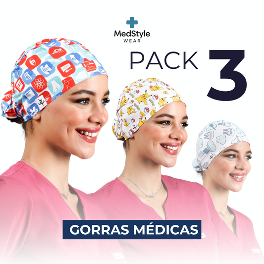 Pack 3 Gorras Médicas - Mujer