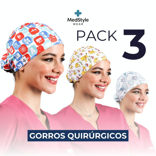 Pack 3 Gorras Médicas - Mujer