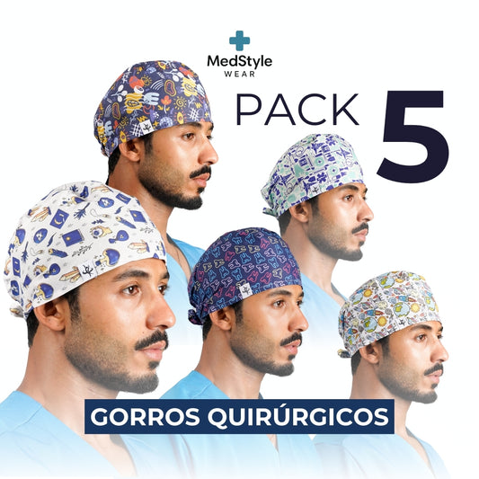 Pack 5 Gorras Médicas - Hombre