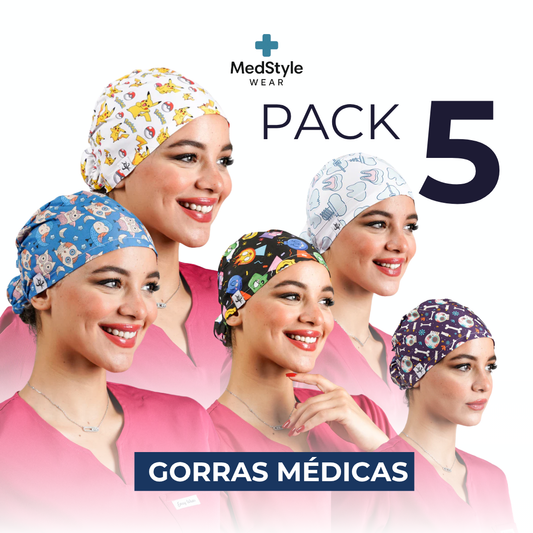 Pack 5 Gorras Médicas - Mujer