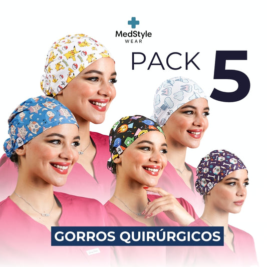 Pack 5 Gorras Médicas - Mujer